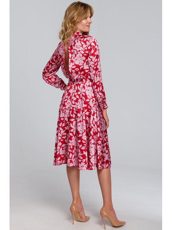 Makover Makover Vestito da giorno K084 Rosso Regular Fit