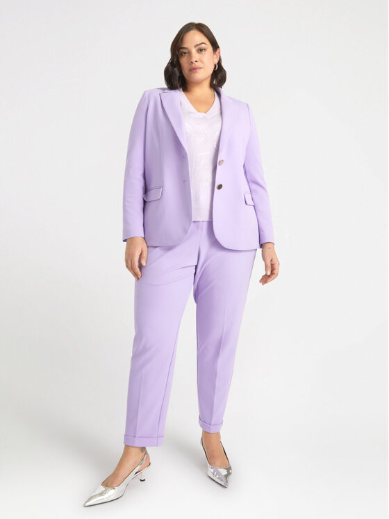 Fiorella Rubino Fiorella Rubino Marynarka Q496T000173N009 Fioletowy A-Line Fit
