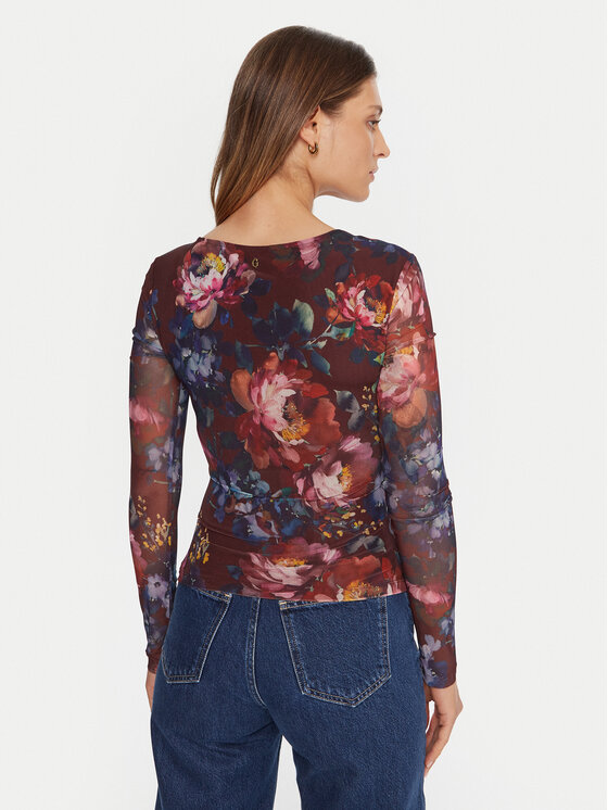 Guess Guess Блузка W5BP32 KCZC2 Кольоровий Slim Fit