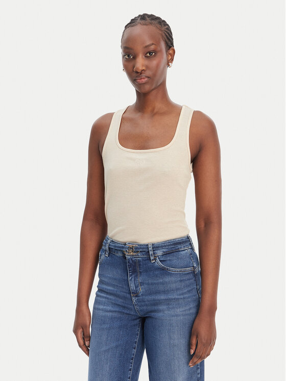 Liu Jo Sport Liu Jo Sport Τοπ TA6173 J3845 Εκρού Regular Fit