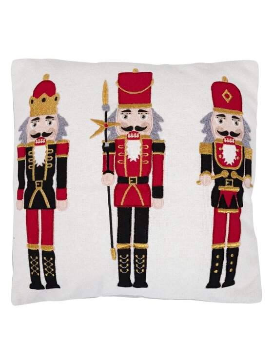 MIAhome MIAhome Poduszka świąteczna z Dziadkami do Orzechów, 45x45 cm Kolorowy