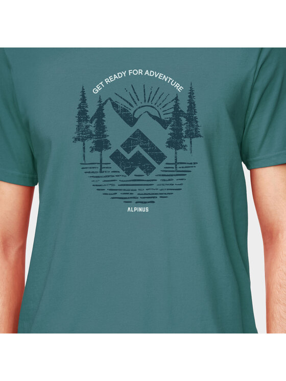 Alpinus Alpinus T-Shirt Kitreli Niebieski Regular Fit