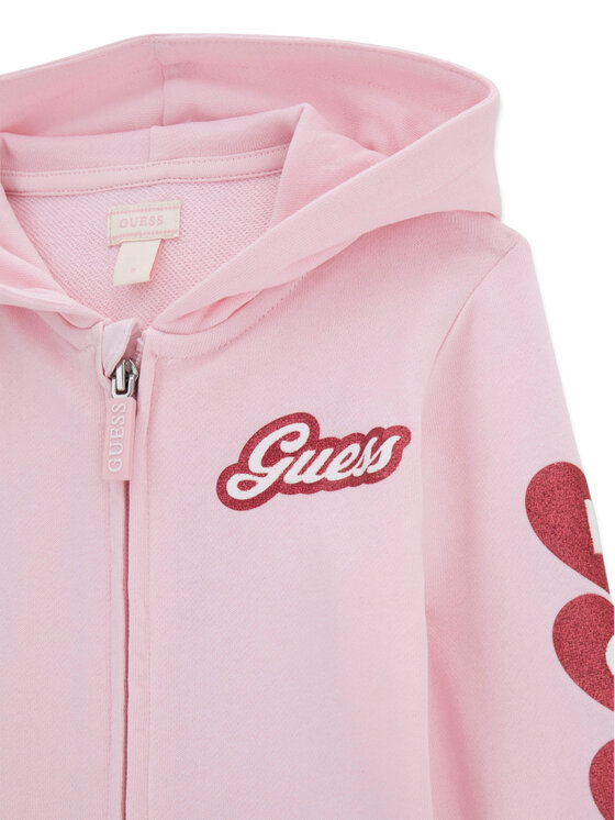 Guess Guess Tepláková souprava K6YG01 K3837 Světle růžová Regular Fit