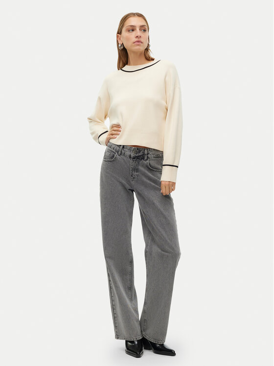 Vero Moda Vero Moda Sweter Saba 10318077 Écru Regular Fit