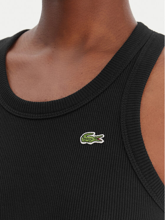 Lacoste Lacoste Топ TF5388 Чорний Slim Fit