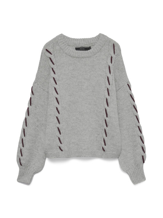 Vero Moda Vero Moda Sweter Ilina 10334866 Szary Loose Fit
