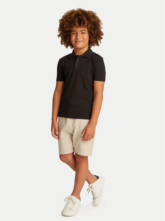 Calvin Klein Jeans Calvin Klein Jeans Polo särk Embro Logo IB0IB02370 Must Regular Fit