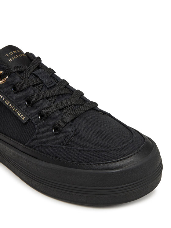 Tommy Hilfiger Tommy Hilfiger Sneakersy Essential Vulc Textile Sneaker FW0FW08323 Čierna
