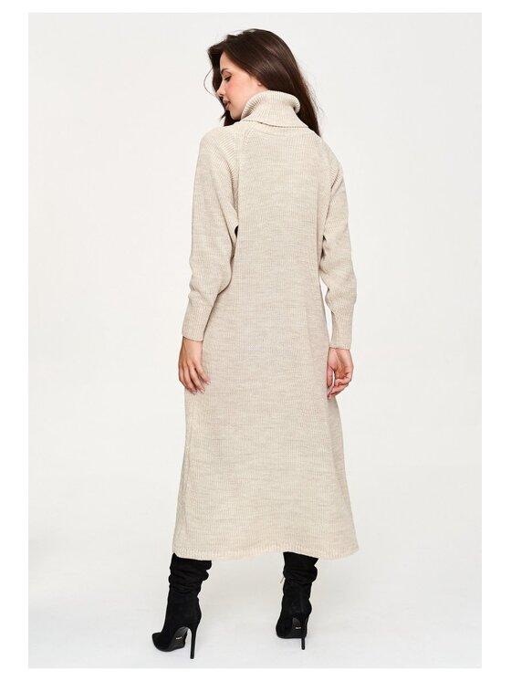 Makadamia Makadamia Sweter S181 Beżowy Loose Fit