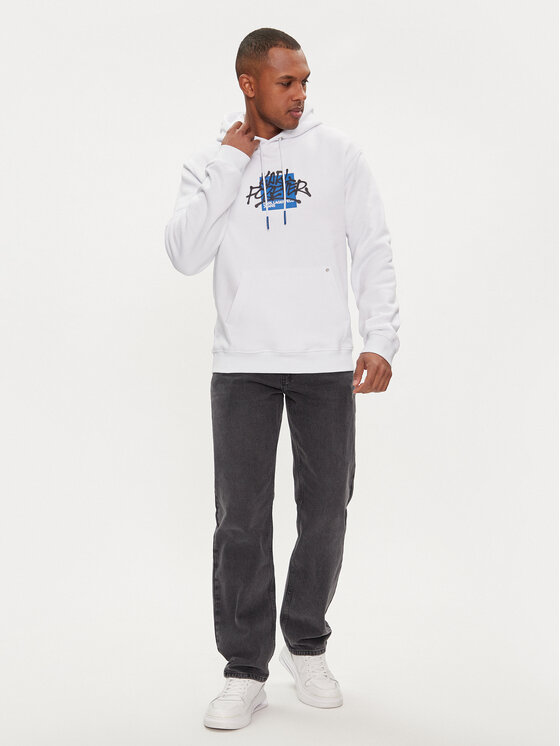 Karl Lagerfeld Jeans Karl Lagerfeld Jeans Felpa 241D1808 Bianco Regular Fit