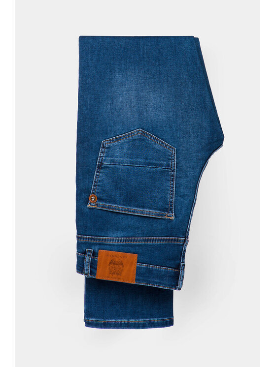Lancerto Lancerto Jeansy Carson Granatowy Slim Fit