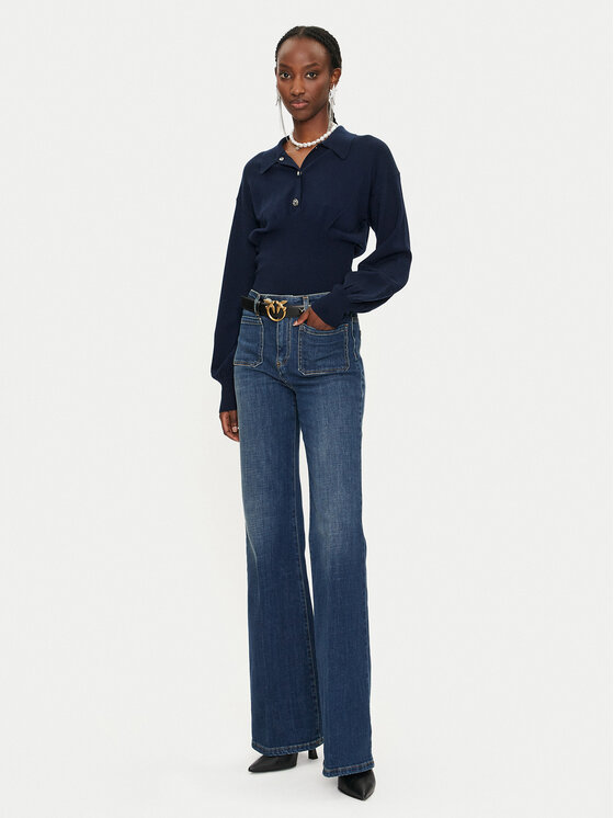 PINKO Pinko Sweater Costina 104016 A15S Sötétkék Regular Fit