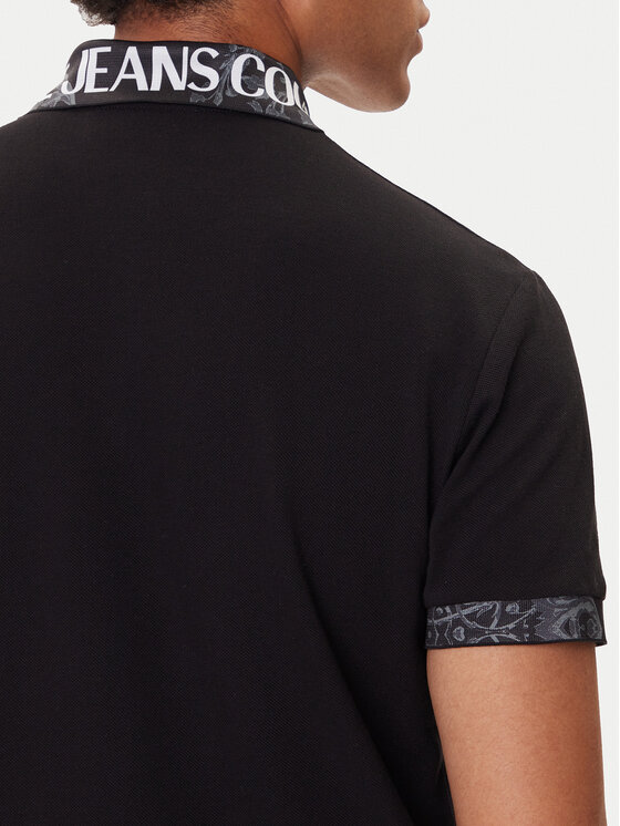 Versace Jeans Couture Versace Jeans Couture Тениска с яка и копчета 79GAGT03 CJ01T Черен Regular Fit