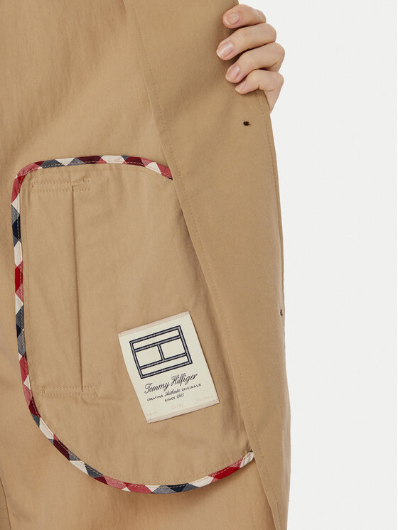 Tommy Hilfiger Tommy Hilfiger Trencis WW0WW49842 Tumši bēša Regular Fit