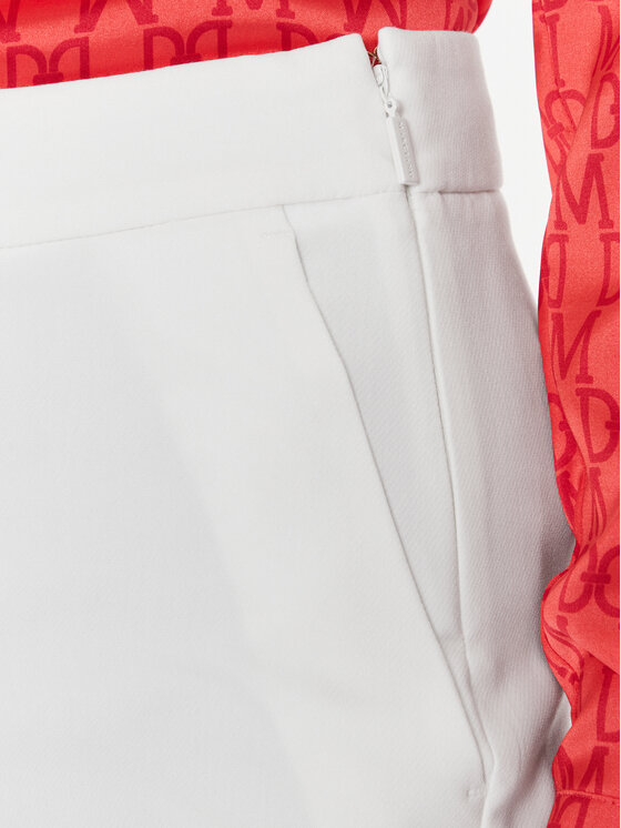 Marciano Guess Marciano Guess Kalhoty z materiálu Sally 3BGB29 7046A Bílá Straight Fit