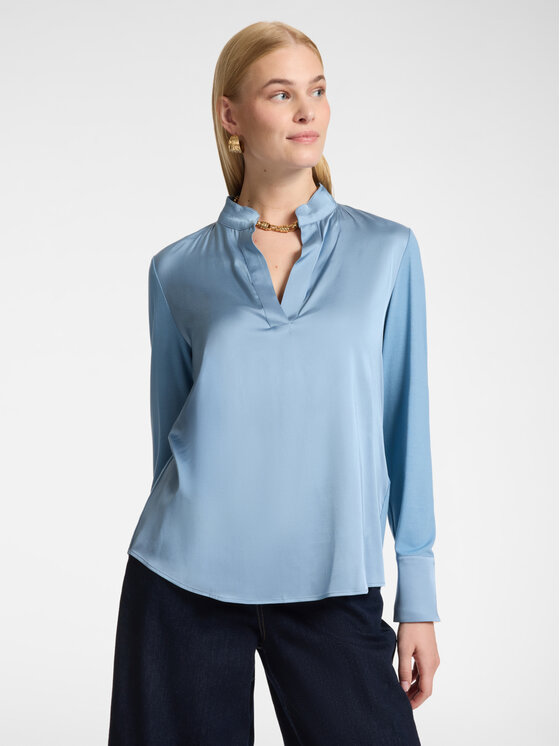 Elena Mirò Elena Mirò Camicia G055Z000706N004 Turchese Regular Fit