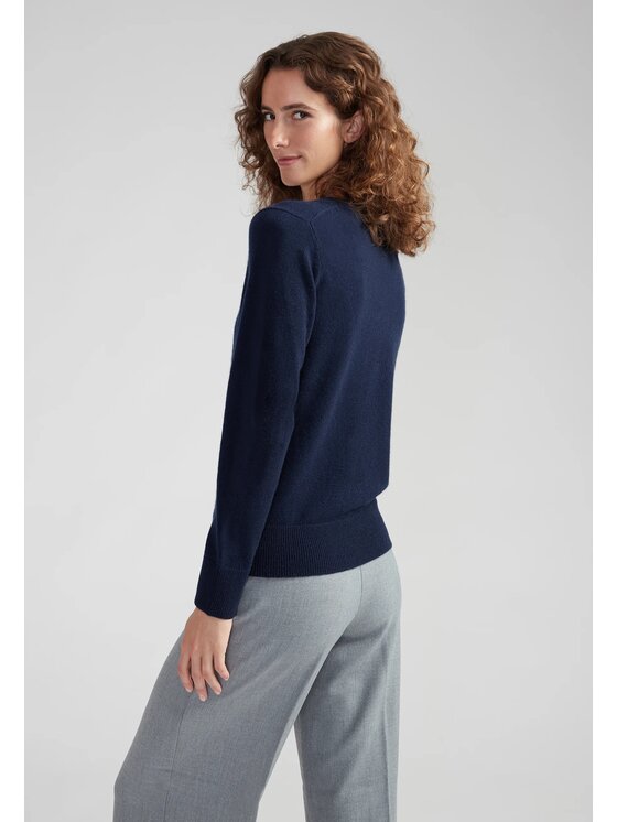Style Republic Style Republic Sweter Kaszmir Granatowy Comfortable Fit
