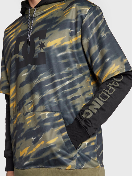 DC Shoes DC Shoes Суитшърт от техническо трико Snowstar ADYFT03344 Зелен Regular Fit