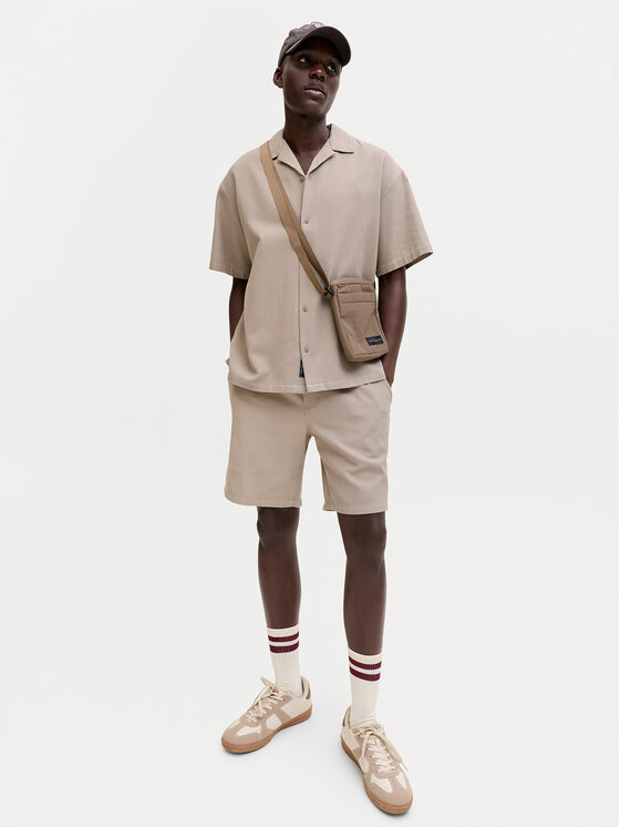 Jack & Jones Jack & Jones Bavlnené šortky Jaiden 12295862 Béžová Relaxed Fit