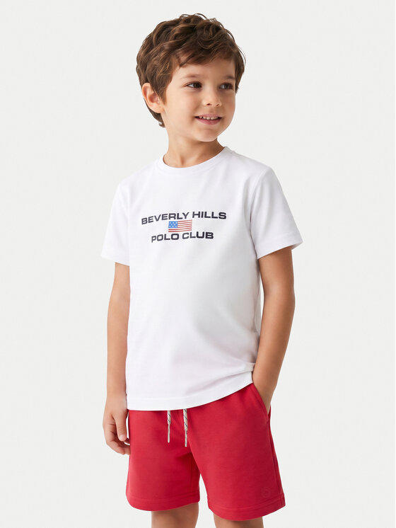 Beverly Hills Polo Club Beverly Hills Polo Club Póló P-SS26B-TS0132 Fehér Regular Fit