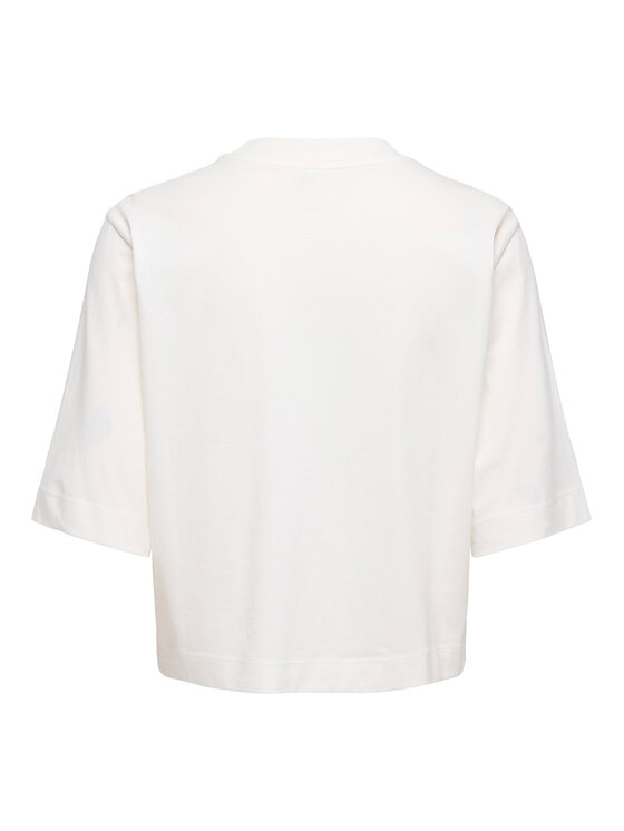 ONLY ONLY Тишърт Vega 15375753 Кремав Regular Fit