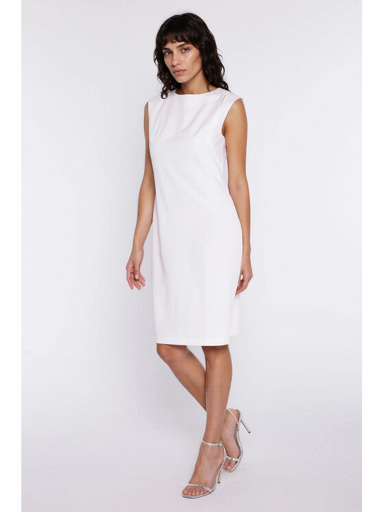 NIFE NIFE Každodenní šaty S293 Krémová Modern Relaxed Fit