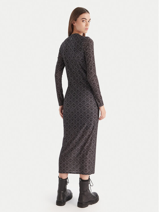 HUGO HUGO Ikdienas kleita Nastan 50542400 Melns Slim Fit