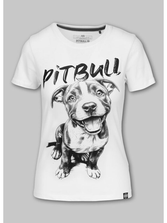PITBULL PITBULL T-Shirt Koszulka damska PUPPY II XL Biały Regular Fit