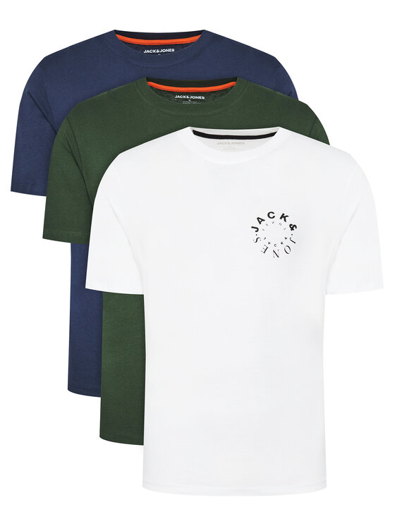 Jack & Jones Jack & Jones Komplet t-shirtów Warrior 12249258 Kolorowy Regular Fit