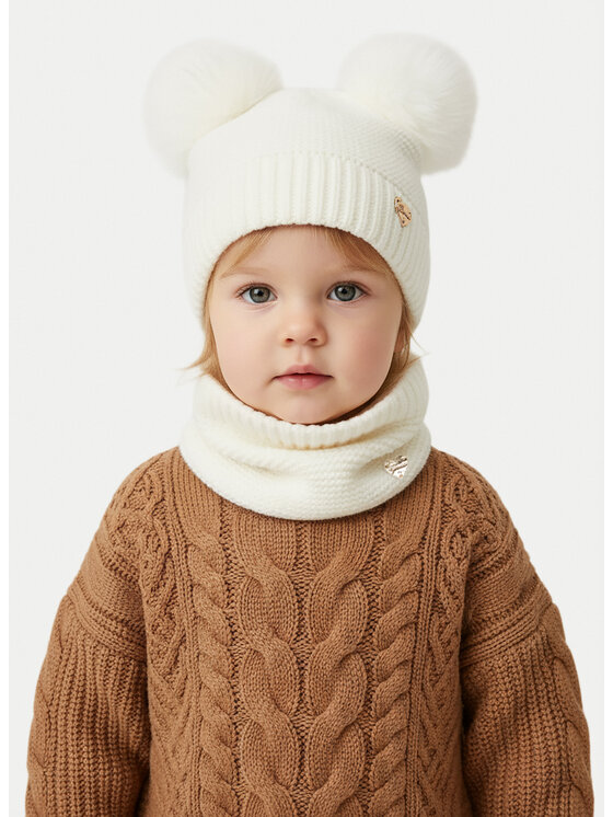 Guess Guess Σετ σκούφος και κασκόλ λαιμός A4BZ01 Z2QP0 Εκρού