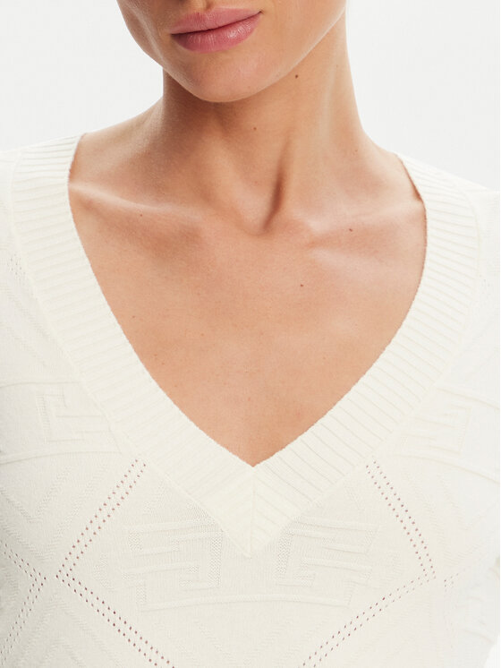 Gaudi Gaudi Vestito di maglia 421FD13005 Bianco Regular Fit