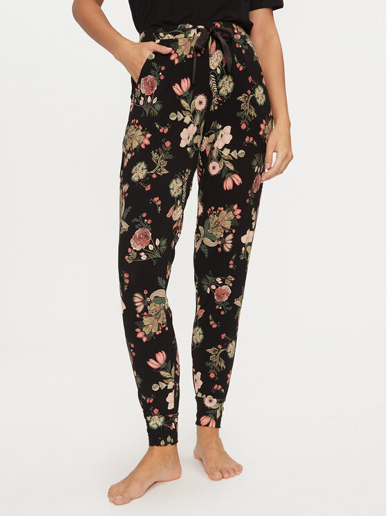 Hunkemöller Hunkemöller Pyjamahose 206549 Schwarz Regular Fit