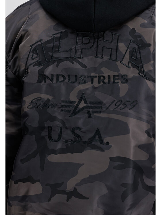 Alpha Industries Alpha Industries Kurtka bomber MA-1 Zip Hood Back Embroidery Camo Bomber Jacket Kolorowy Regular Fit