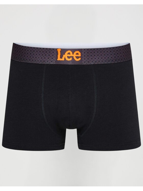 Lee Lee Bokserki Lucan 3 Pack Cotton Elastane Trunks Czarny