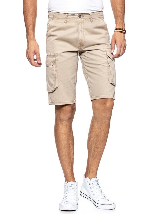 Wrangler Wrangler Pantaloncini di jeans CARGO SHORTS Beige Regular Fit