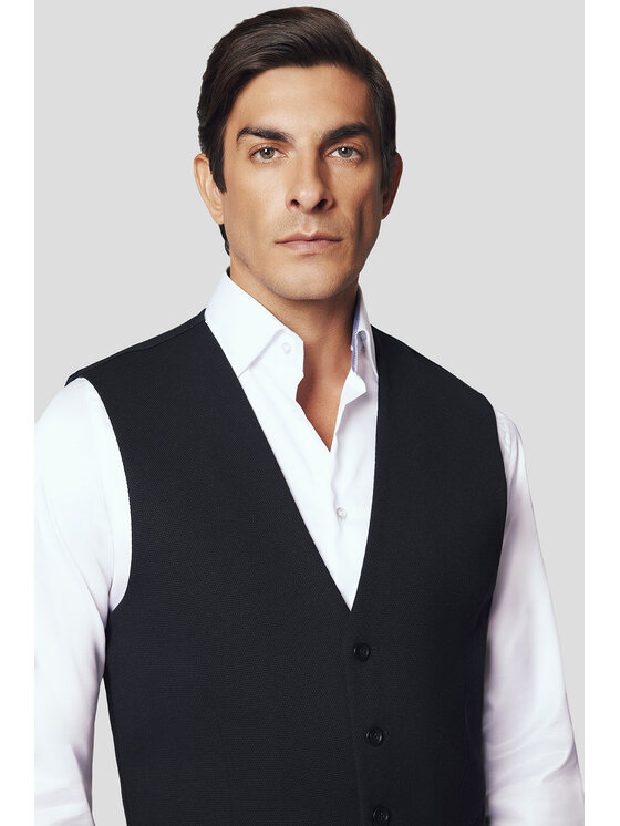 Lancerto Lancerto Kamizelka Pagani KA131224000005 Czarny Slim Fit