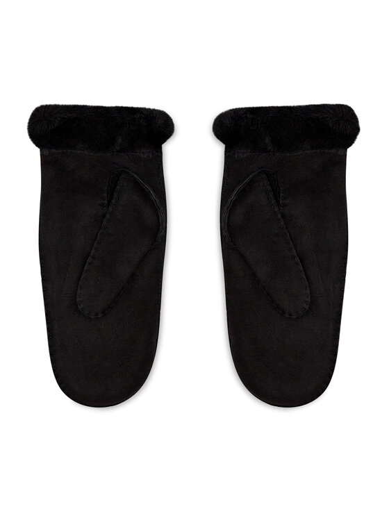 Ugg Ugg Γάντια Γυναικεία Sheepskin Embroider Mitten 20932 Μαύρο