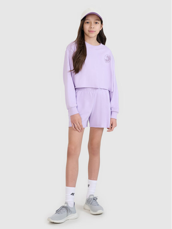 4F 4F Bluza SWELLS OF THE OCEAN Fioletowy jasny Oversize