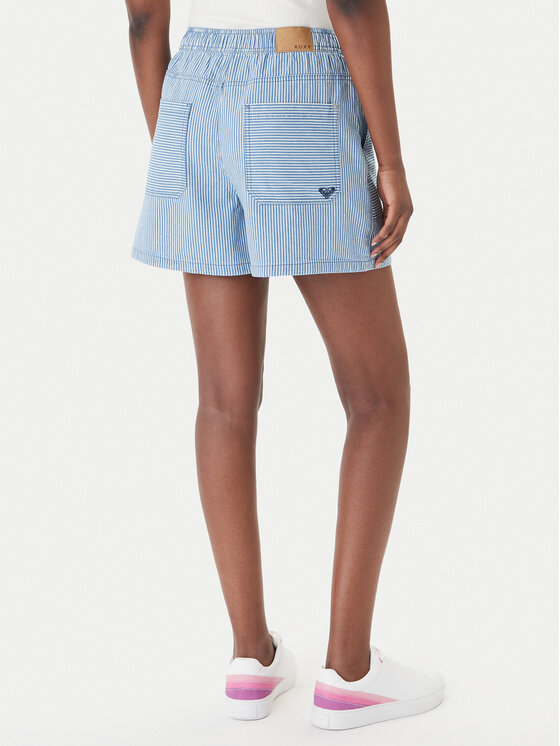 Roxy Roxy Kratke traperice Stay Wavy ERJDS03345 Svijetloplava Regular Fit