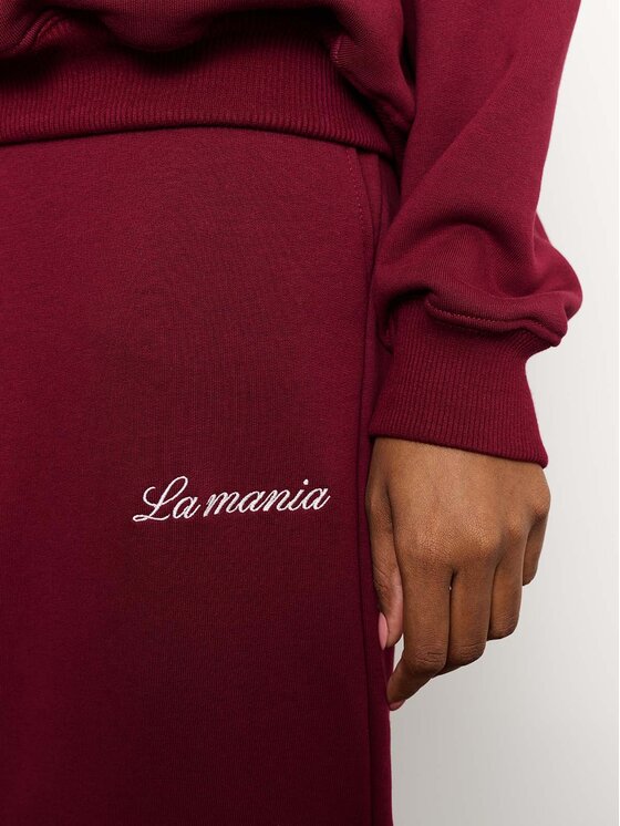 La Mania La Mania Spodnie dresowe RIDGE Bordowy Active Fit