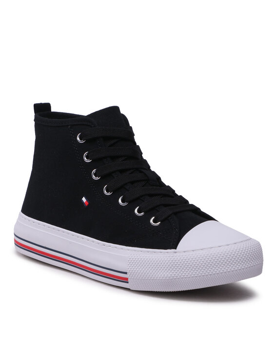 Tommy Hilfiger Modne Superge High Top Lace-Up T3A9-32679-0890 S Črna