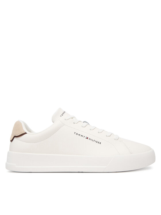 Tommy Hilfiger Tommy Hilfiger Sneakersy Th Court Lth Detail Ess FM0FM05367 Bílá