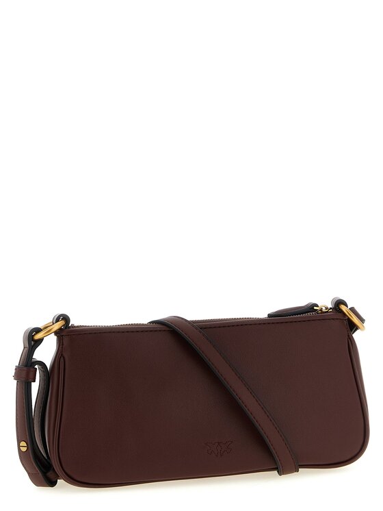 PINKO PINKO Torebka Bordeaux Cowhide Crossbody Bordowy