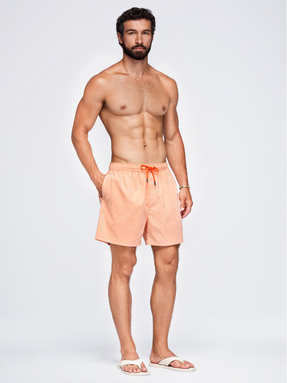Ombre Ombre Szorty kąpielowe OM-SRSS-0216 Pomarańczowy Regular Fit