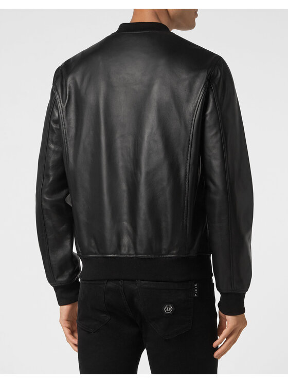 PHILIPP PLEIN PHILIPP PLEIN Giacca di pelle 8465 Nero Regular Fit