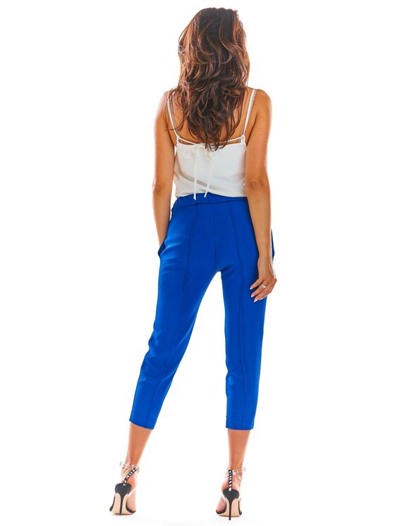 Awama Awama Spodnie damskie A306 Niebieski Basic Fit