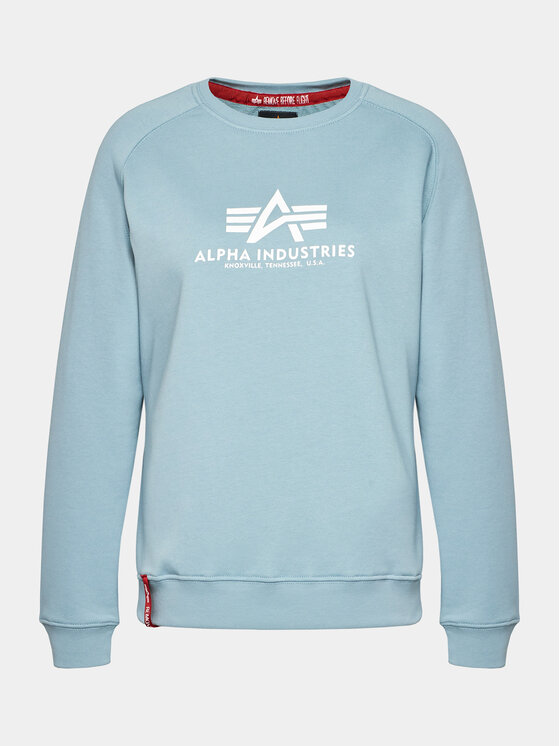 Alpha Industries Džemperis ar kapuci New Basic Sweater 196031 Gaiši zils Regular Fit