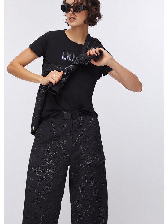 Liu Jo Liu Jo Spodnie materiałowe TA6179TS11822222 Czarny Regular Fit