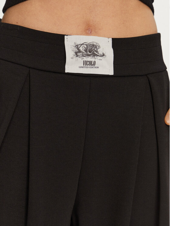 ViCOLO ViCOLO Παντελόνι υφασμάτινο TS0378 Μαύρο Regular Fit