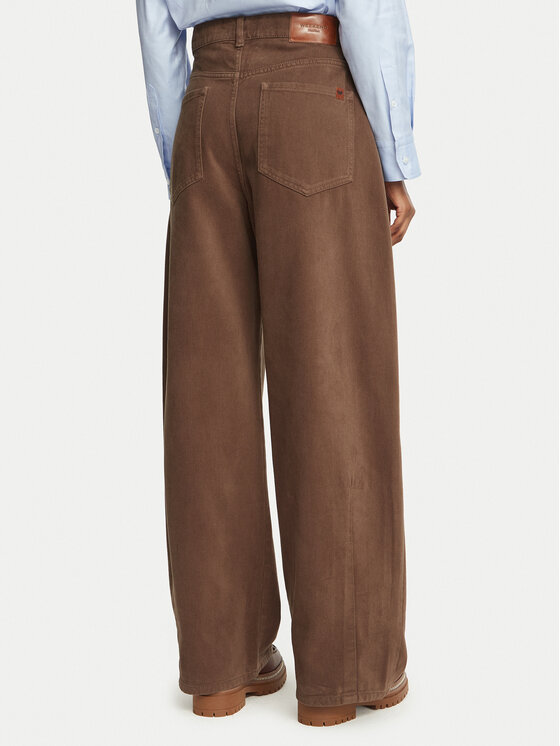 Weekend Max Mara Weekend Max Mara Medžiaginės kelnės Ordine 2625136072 Ruda Regular Fit